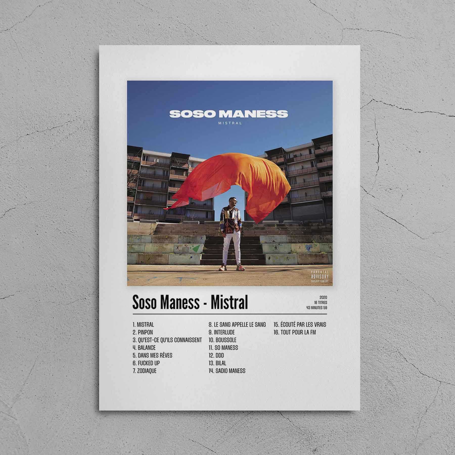 Poster Soso Maness - Mistral - Top Frame