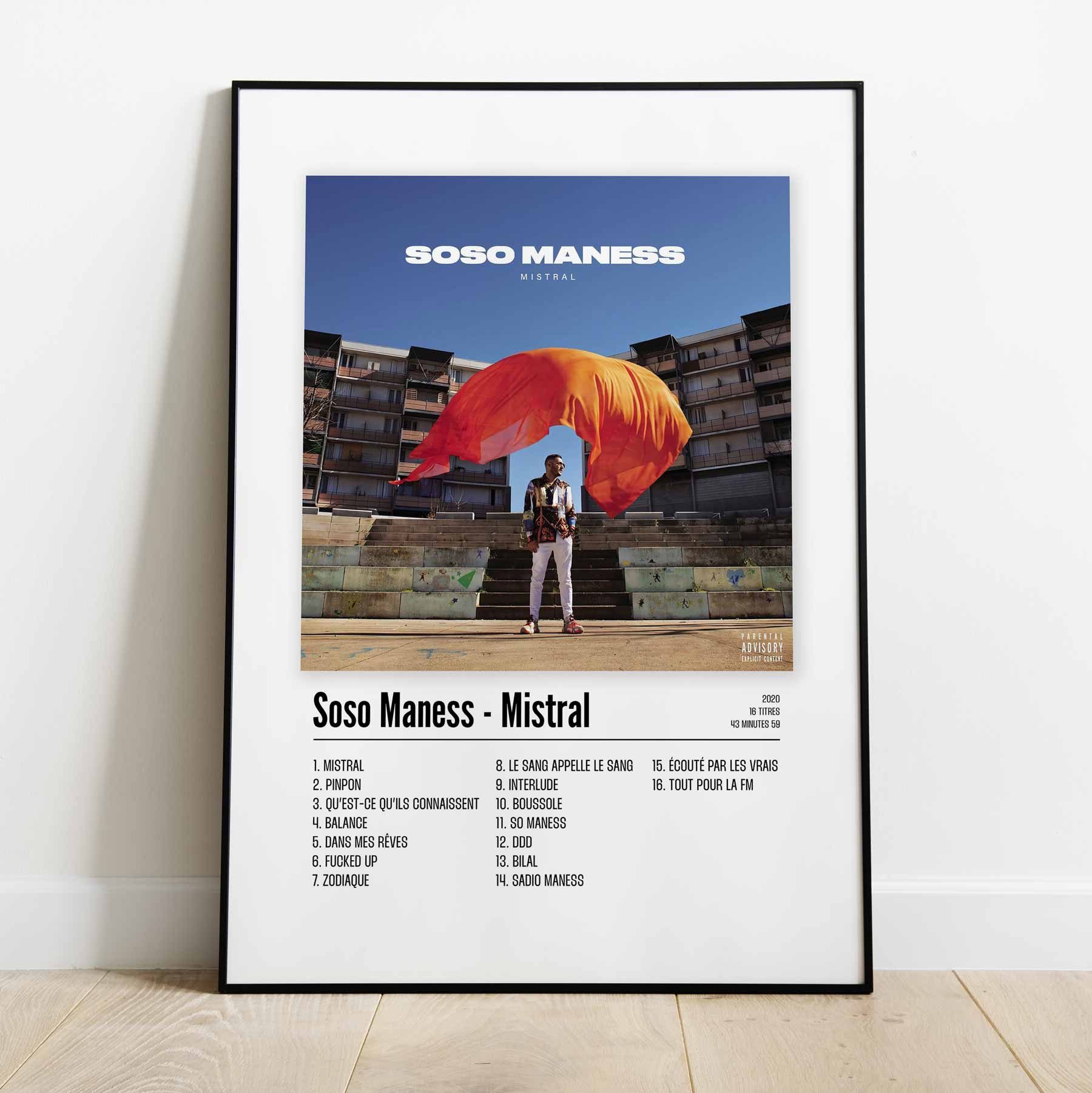 Poster Soso Maness - Mistral - Top Frame