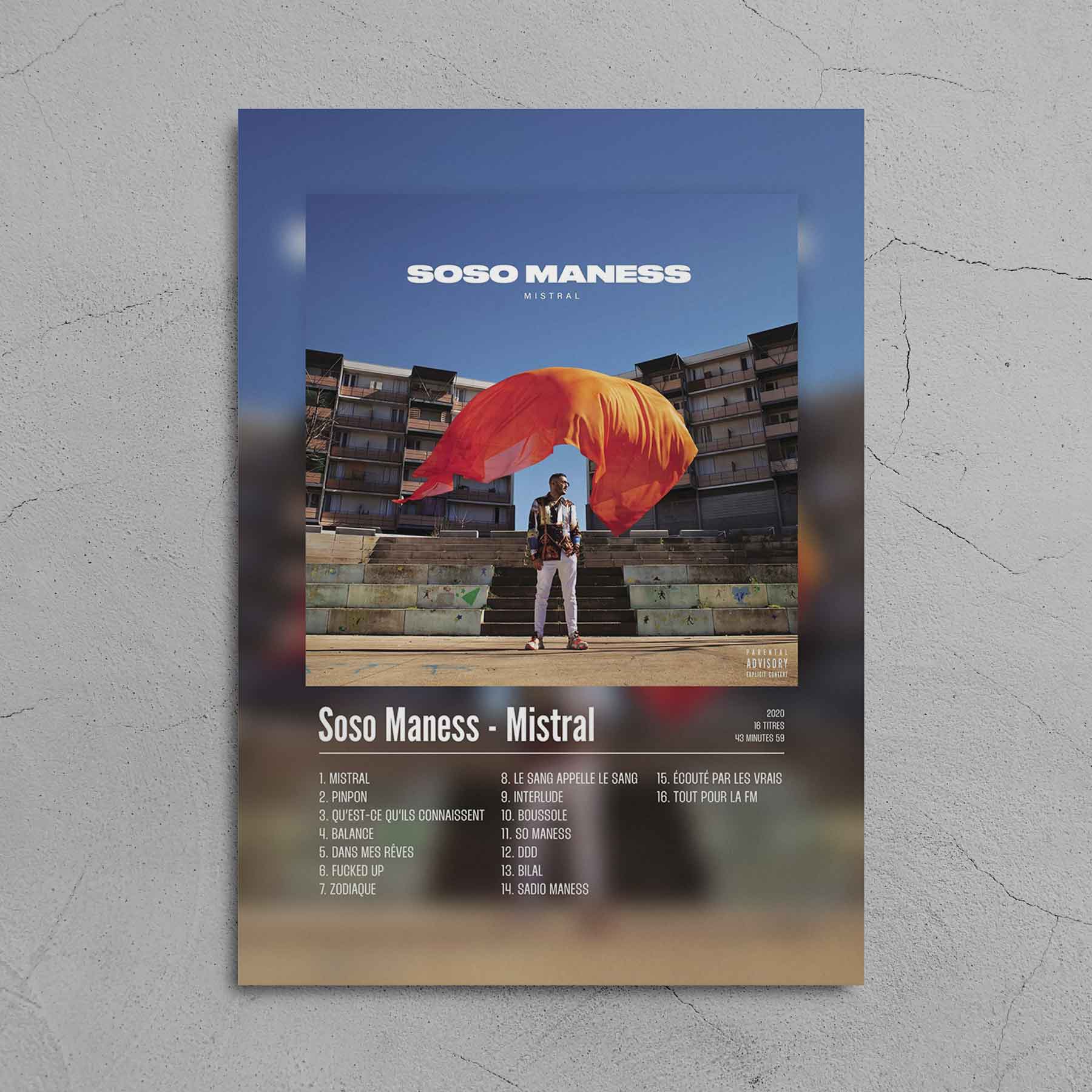 Poster Soso Maness - Mistral - Top Frame