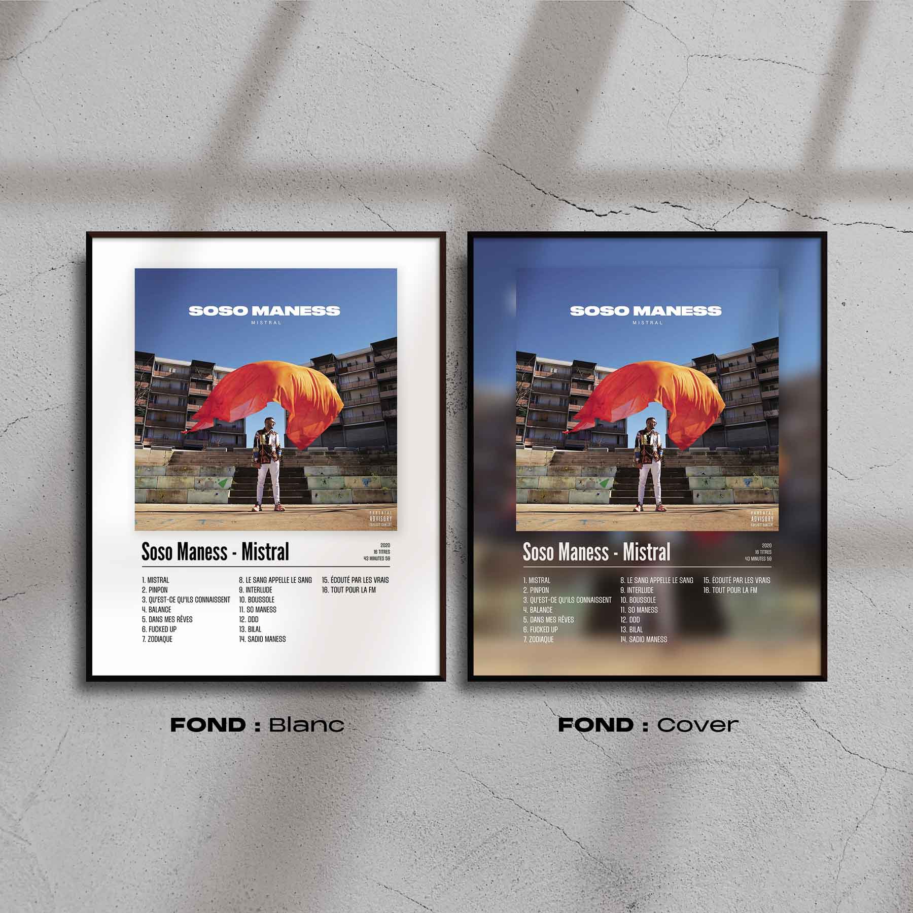Poster Soso Maness - Mistral - Top Frame