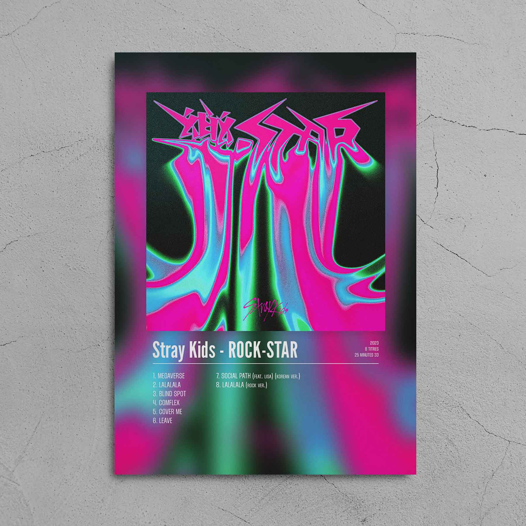 Poster Stray Kids - ROCK - STAR - Top Frame