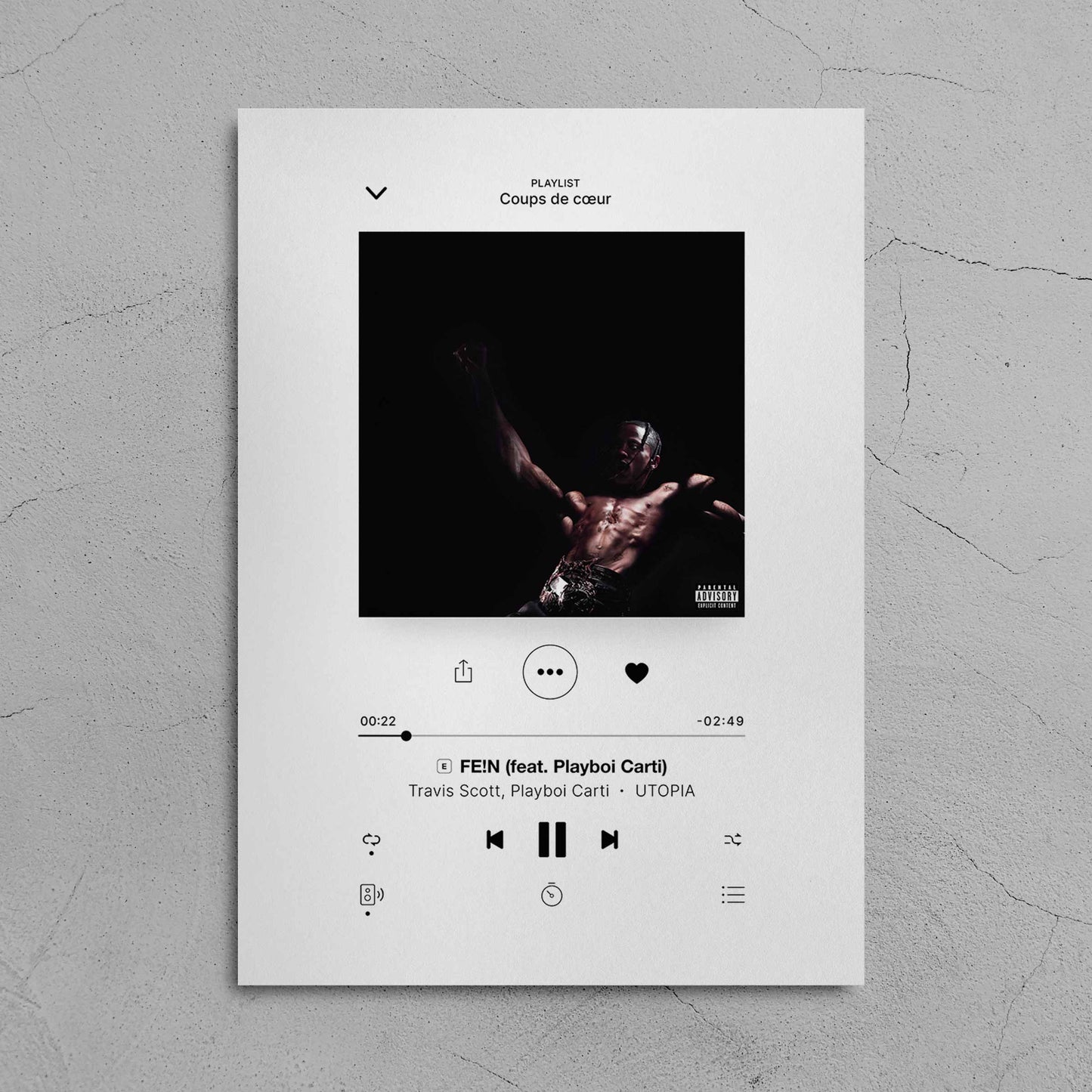 Poster Travis Scott - Utopia - FE!N - Top Frame