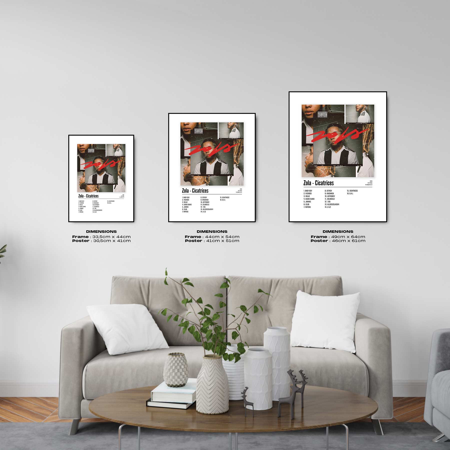 Poster Zola - Cicatrices - Top Frame