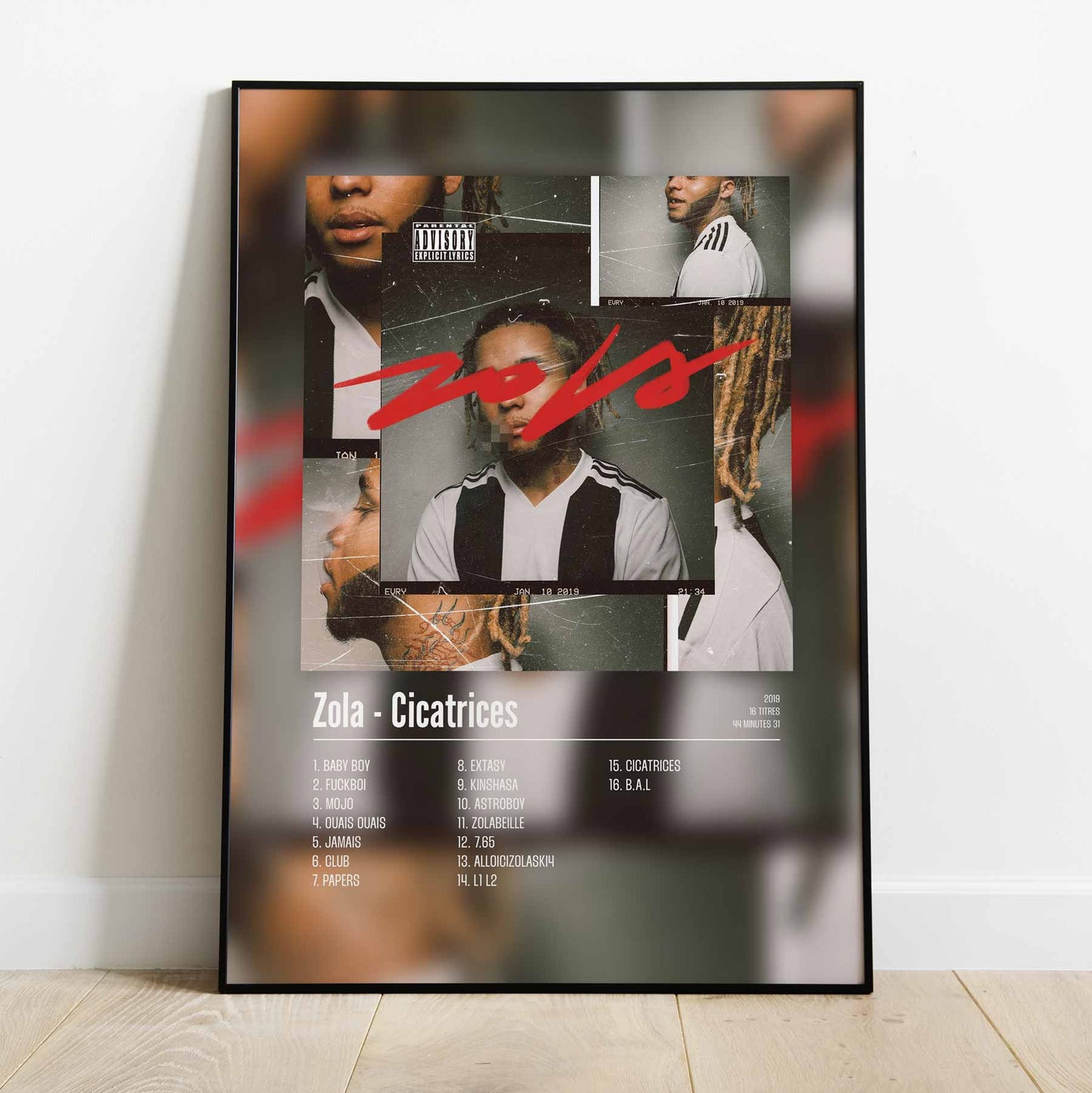 Poster Zola - Cicatrices - Top Frame