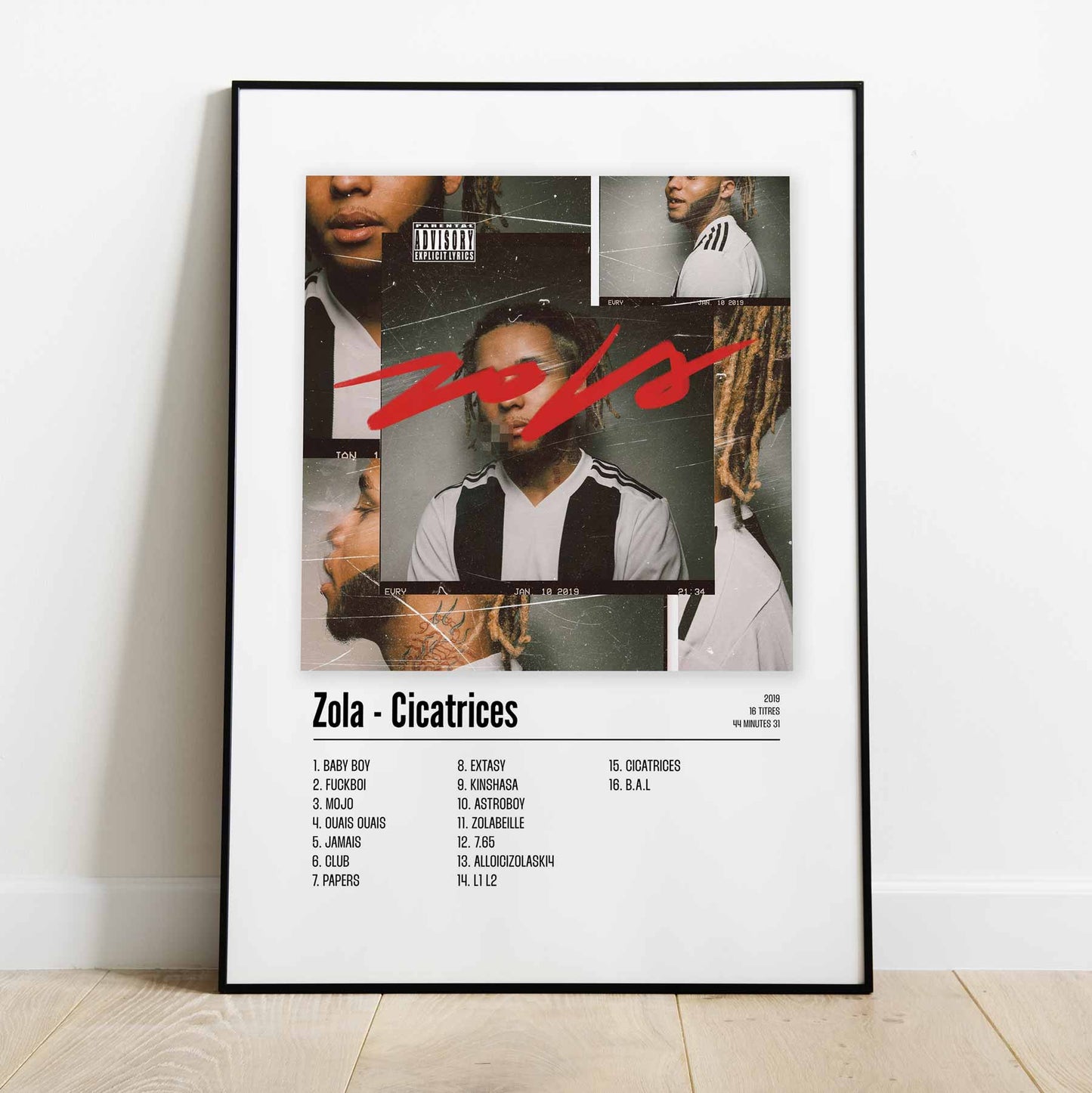 Poster Zola - Cicatrices - Top Frame