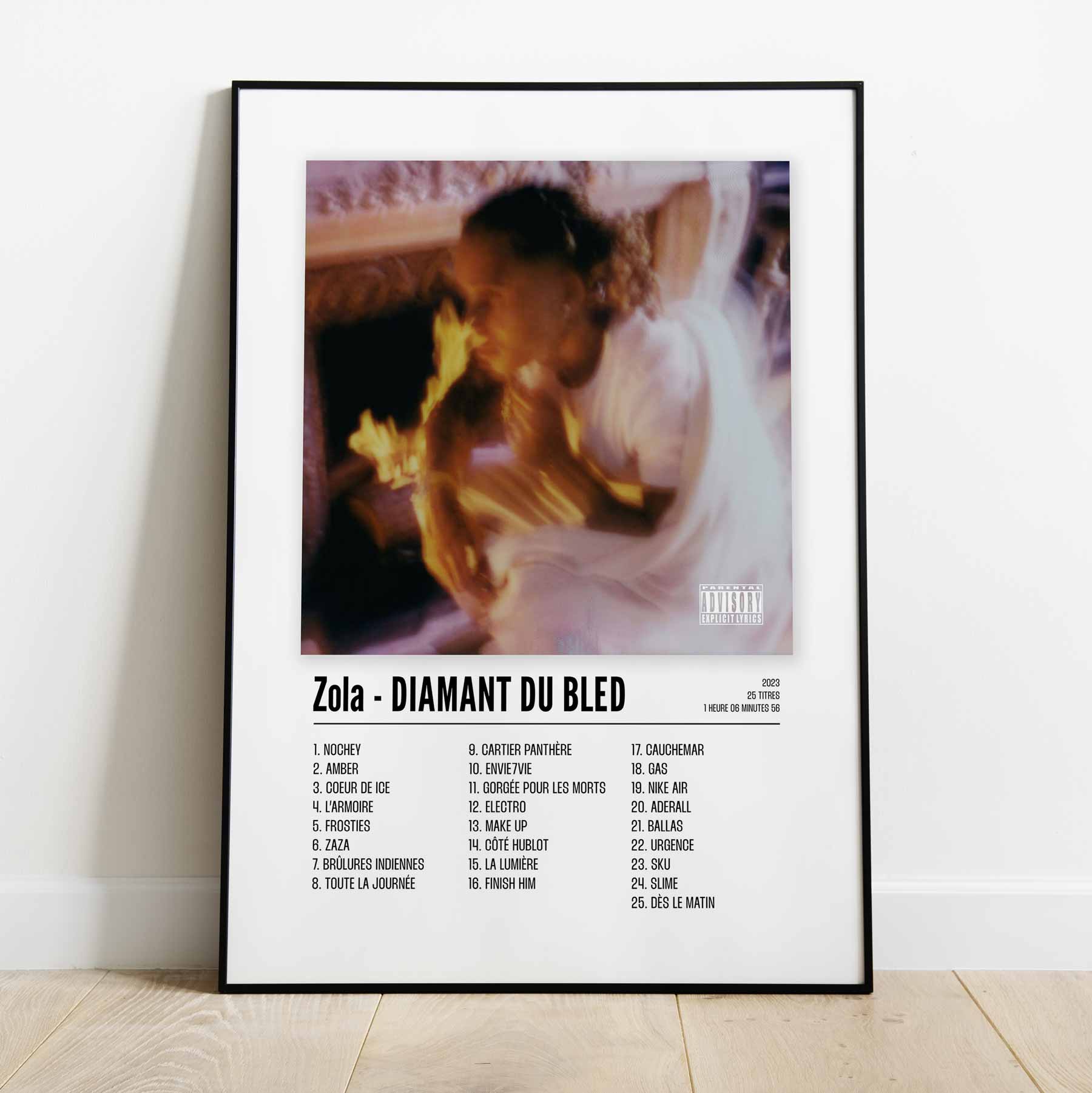 Poster Zola - DIAMANT DU BLED - Top Frame