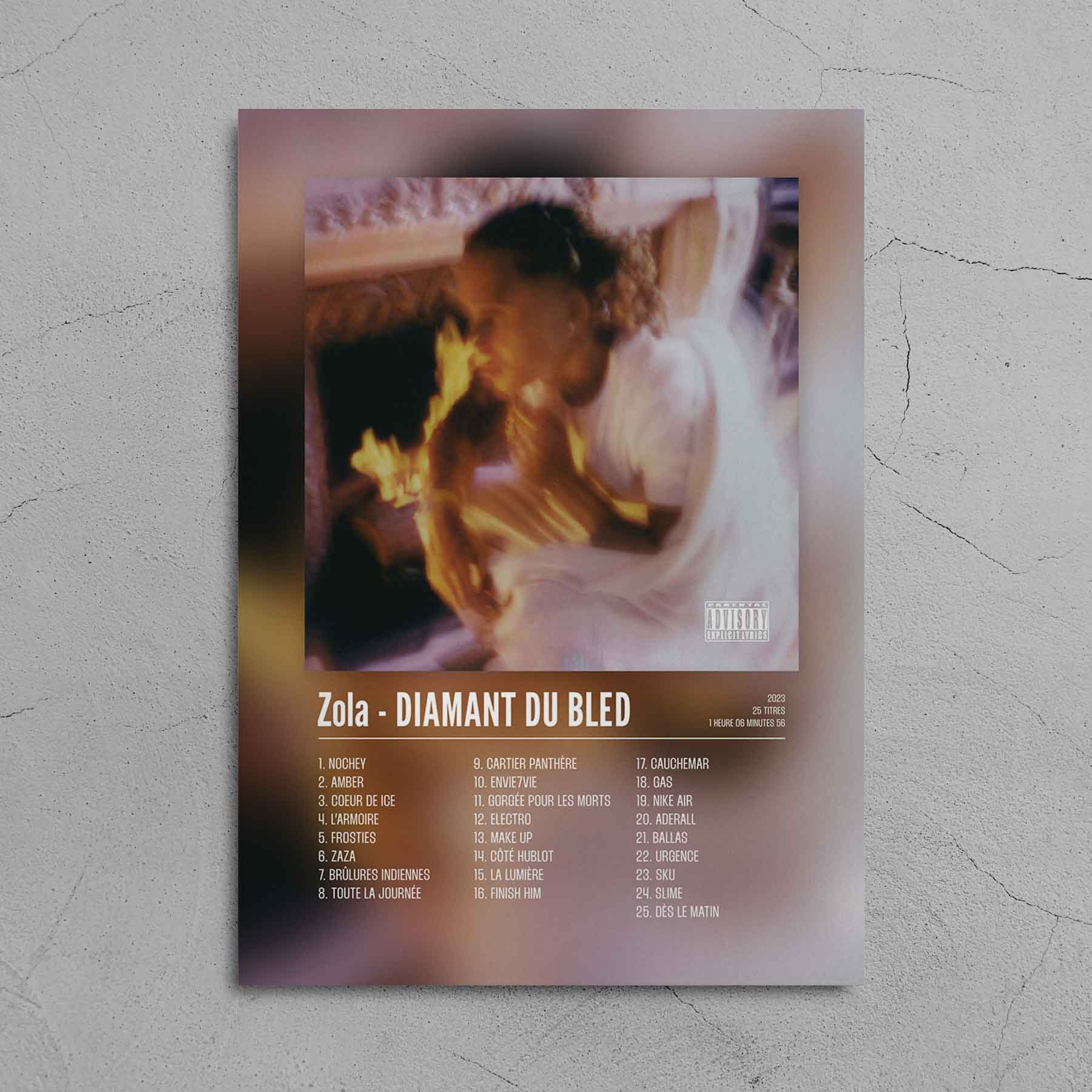 Poster Zola - DIAMANT DU BLED - Top Frame